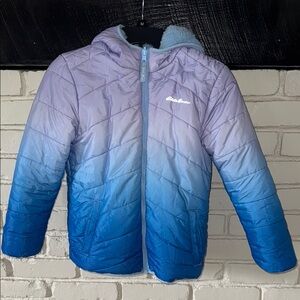 Eddie Bauer winter reversible jacket girls size M(10-12) used condition